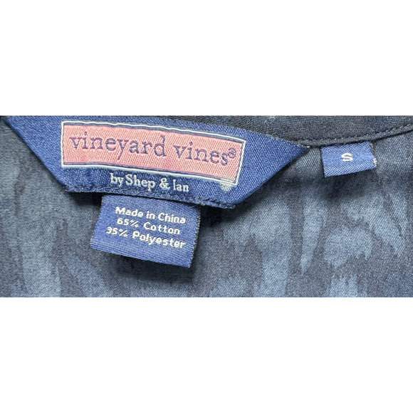Vineyard Vines Women‎ Small Blue Tunic Cover-up V Neck Lace Trim Semi Sheer - Picture 3 of 10